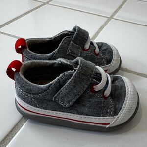 See Kai Run Gray and Red Kids Sneakers